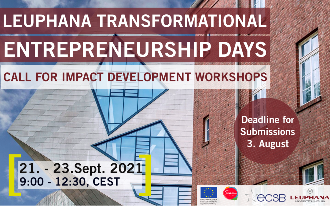Leuphana Transformational Entrepreneurship Days – Submission deadline 3 August