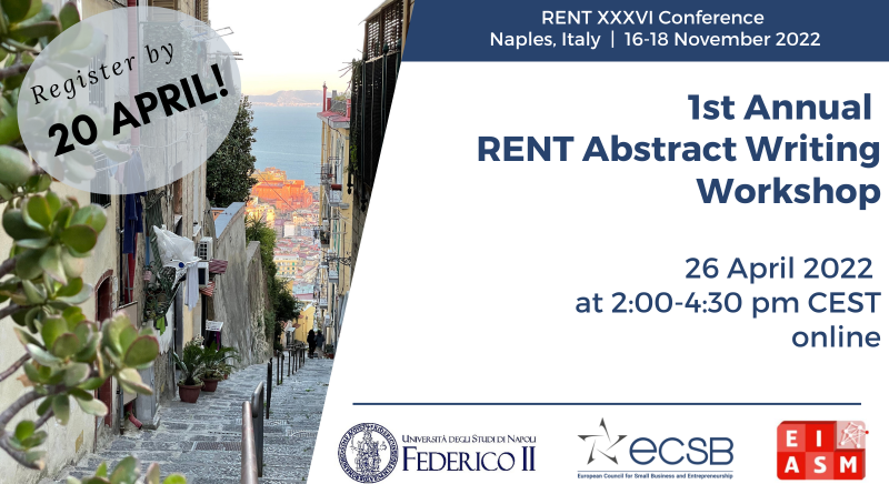 Join RENT Abstract Writing Workshop on 26 April!